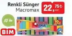 MACROMAX RENKLİ SÜNGER